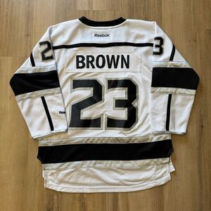 Reebok Dustin Brown Los Angeles Kings Captain Hockey Jersey #24 Size Youth L/XL